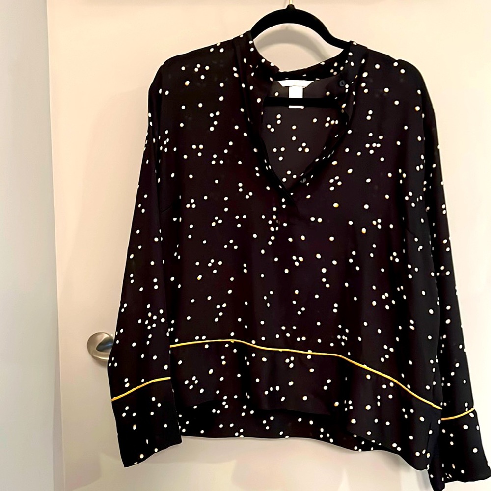 H&M Flowy Long Sleeve Dress Shirt Size 12